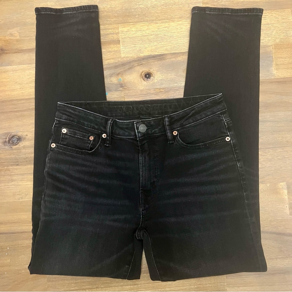 American Eagle Airflex Men’s Jeans 30x32 Black Denim Low Rise Stretch Pants